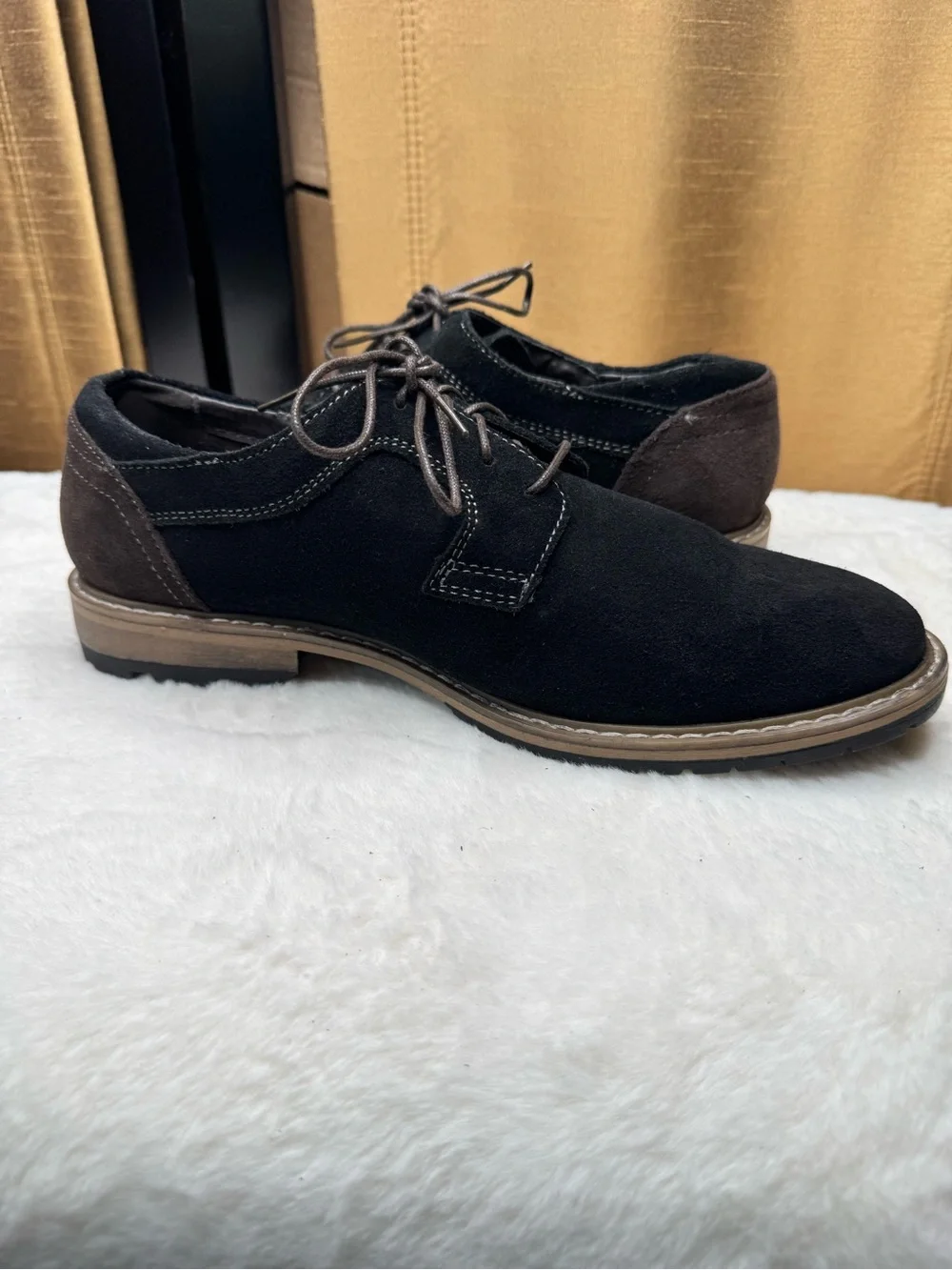 AM Shoe Company Black Suede Derby Casual Shoes Men’s EU 40 US 7